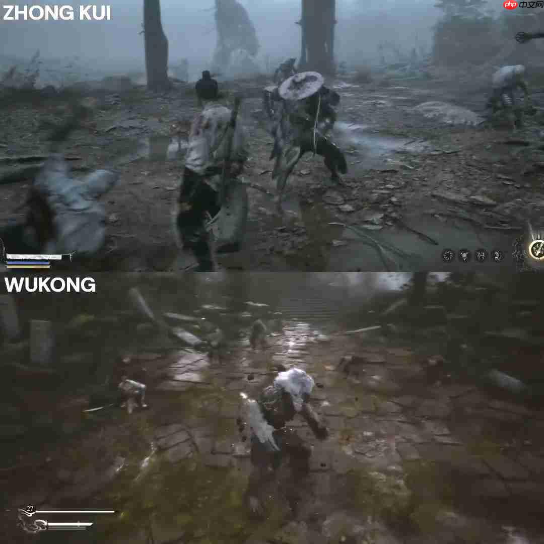 《黑神话:钟馗》与《悟空》早期战斗对比 更惊艳了