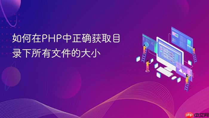 如何在PHP中正确获取目录下所有文件的大小