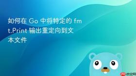 如何在 Go 中将特定的 fmt.Print 输出重定向到文本文件