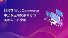 如何在 WooCommerce 中获取应用优惠券后的购物车小计金额

