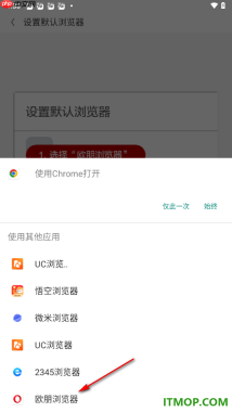 欧朋浏览器手机版设置为默认浏览器的方法
