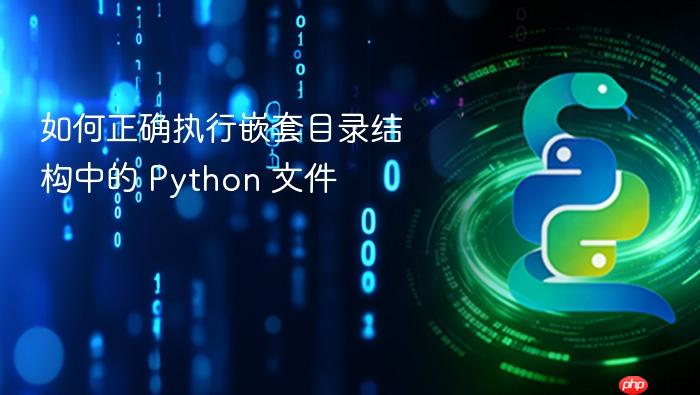 如何正确执行嵌套目录结构中的 Python 文件