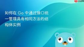 如何在 Go 中通过接口统一管理具有相同方法的结构体实例