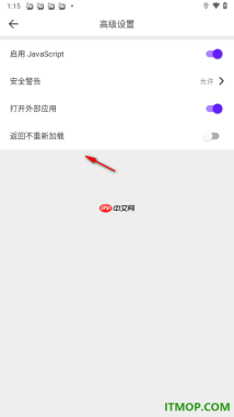 微米浏览器手机版设置启用JavaScript的方法