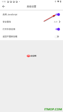 微米浏览器手机版设置启用JavaScript的方法
