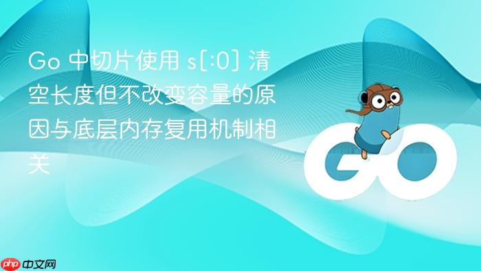 Go 中切片使用 s[:0] 清空长度但不改变容量的原因与底层内存复用机制相关
