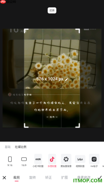 美图秀秀手机版设置将图片裁剪为抖音封面大小的方法