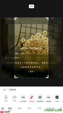 美图秀秀手机版设置将图片裁剪为抖音封面大小的方法