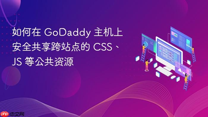 如何在 GoDaddy 主机上安全共享跨站点的 CSS、JS 等公共资源