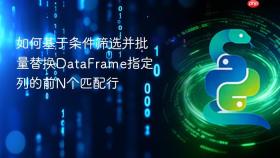 如何基于条件筛选并批量替换DataFrame指定列的前N个匹配行