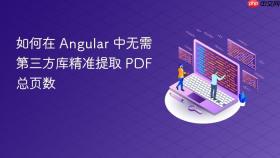 如何在 Angular 中无需第三方库精准提取 PDF 总页数
