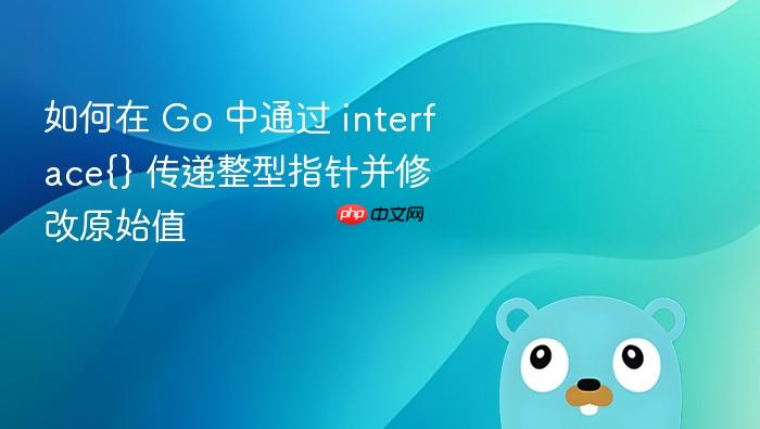 如何在 Go 中通过 interface{} 传递整型指针并修改原始值