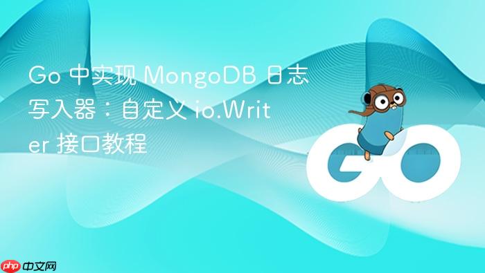 Go 中实现 MongoDB 日志写入器:自定义 io.Writer 接口教程