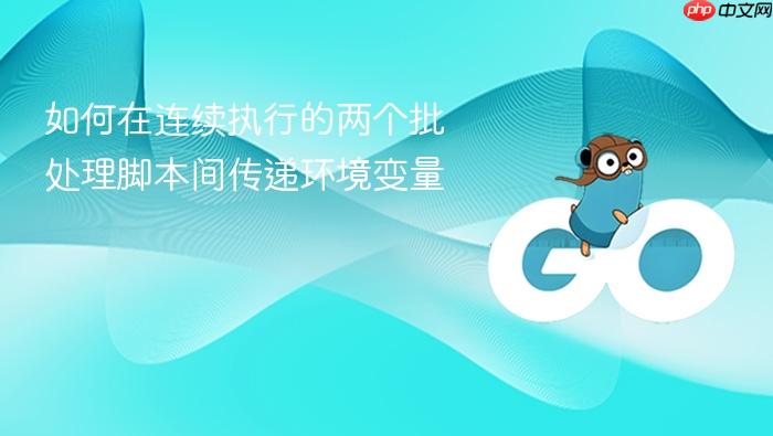 如何在连续执行的两个批处理脚本间传递环境变量