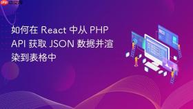 如何在 React 中从 PHP API 获取 JSON 数据并渲染到表格中