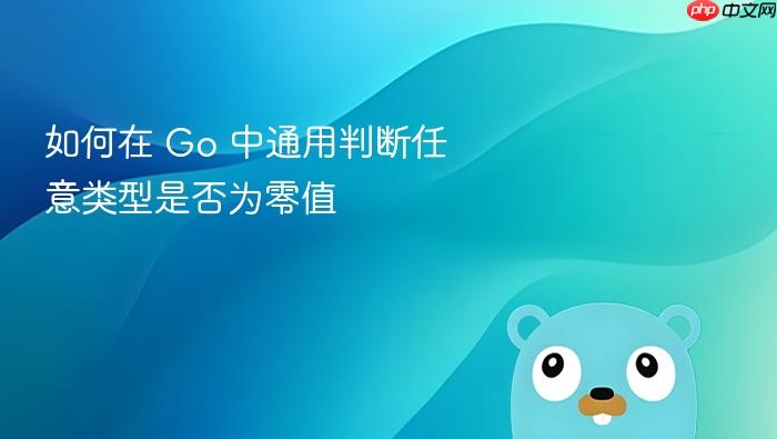 如何在 Go 中通用判断任意类型是否为零值