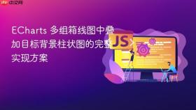 ECharts 多组箱线图中叠加目标背景柱状图的完整实现方案