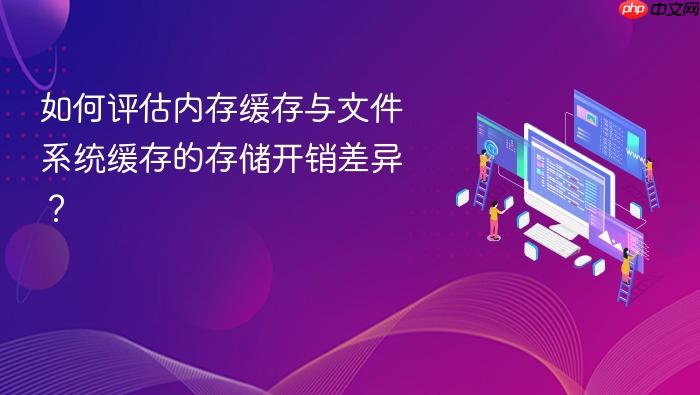 如何评估内存缓存与文件系统缓存的存储开销差异?