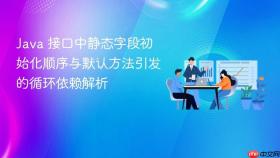 Java 接口中静态字段初始化顺序与默认方法引发的循环依赖解析