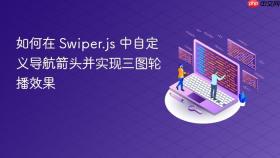 如何在 Swiper.js 中自定义导航箭头并实现三图轮播效果