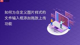 如何为自定义图片样式的文件输入框添加拖放上传功能