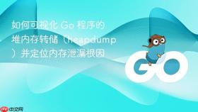 如何可视化 Go 程序的堆内存转储（heapdump）并定位内存泄漏根因