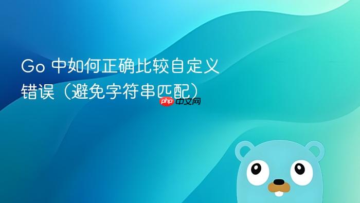Go 中如何正确比较自定义错误(避免字符串匹配)