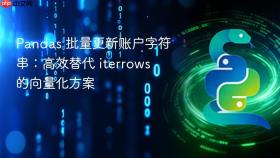 Pandas 批量更新账户字符串：高效替代 iterrows 的向量化方案

