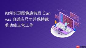 如何实现图像旋转后 Canvas 自适应尺寸并保持裁剪功能正常工作
