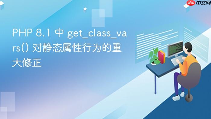 PHP 8.1 中 get_class_vars() 对静态属性行为的重大修正
