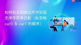 如何在正则表达式中实现无序字符串匹配（如忽略 car0 与 car1 的顺序）