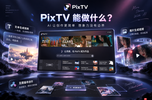 PixTV最新官网地址是什么?2026年AI视频生成工具PixTV官网入口