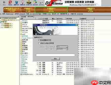 Disk Genius恢复丢失文件