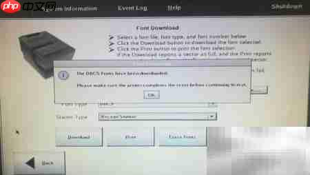 IBM4610打印机刷字库教程