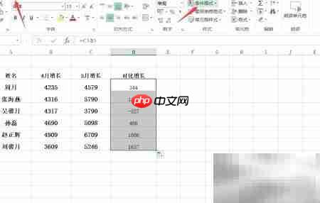 Excel对比销售额技巧