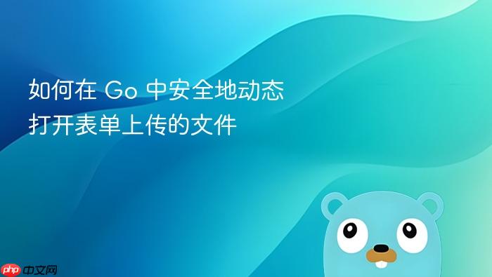 如何在 Go 中安全地动态打开表单上传的文件