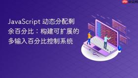 JavaScript 动态分配剩余百分比:构建可扩展的多输入百分比控制系统