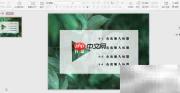 森系商务风PPT目录制作