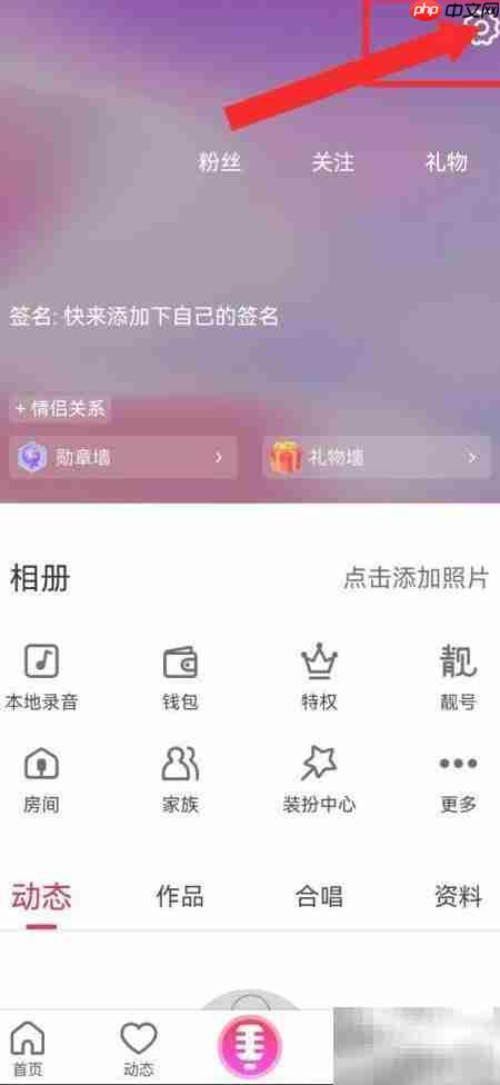 爱唱如何开启系统封面动态