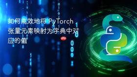 如何高效地将 PyTorch 张量元素映射为字典中对应的值
