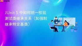JUnit 5 中如何统一校验测试类继承关系（如强制继承特定基类）