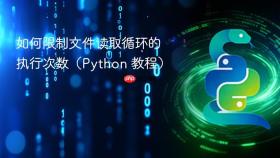 如何限制文件读取循环的执行次数（Python 教程）
