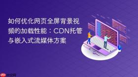 如何优化网页全屏背景视频的加载性能：CDN托管与嵌入式流媒体方案