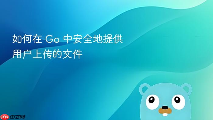 如何在 Go 中安全地提供用户上传的文件