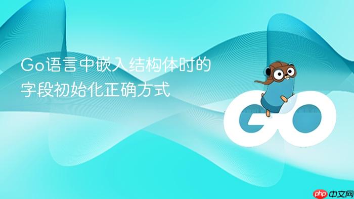 Go语言中嵌入结构体时的字段初始化正确方式