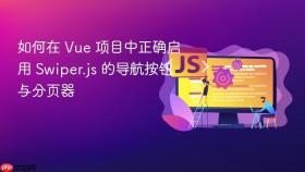 如何在 Vue 项目中正确启用 Swiper.js 的导航按钮与分页器