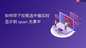 如何将下拉框选中值实时显示到 span 元素中