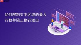 如何限制文本区域的最大行数并阻止换行溢出