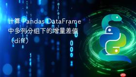计算 Pandas DataFrame 中多列分组下的增量差值(diff)