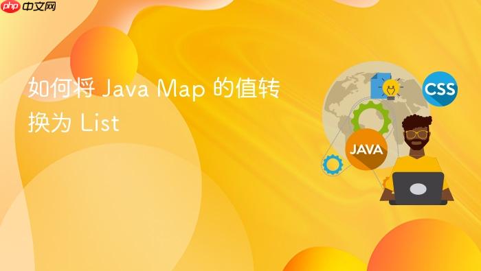 如何将 Java Map 的值转换为 List